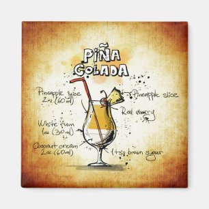 Pina Colada Tropisches Getränk Magnet
