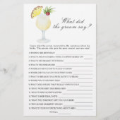 Pina Colada - What did the groom say bridal game (Vorderseite)