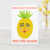 PINA COLADAS PINA Whimsical Sweet Panapa Custom Karte (Gelbe Blume)