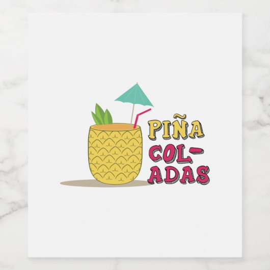 Pina Coladas Weinetikett (Einzelnes Label)