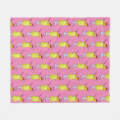 Pina Piña Colada Puerto Rico Ananas Cocktail Fleecedecke (Vorderseite (Horizontal))