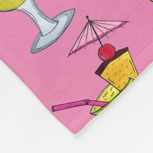 Pina Piña Colada Puerto Rico Ananas Cocktail Fleecedecke (Ecke)