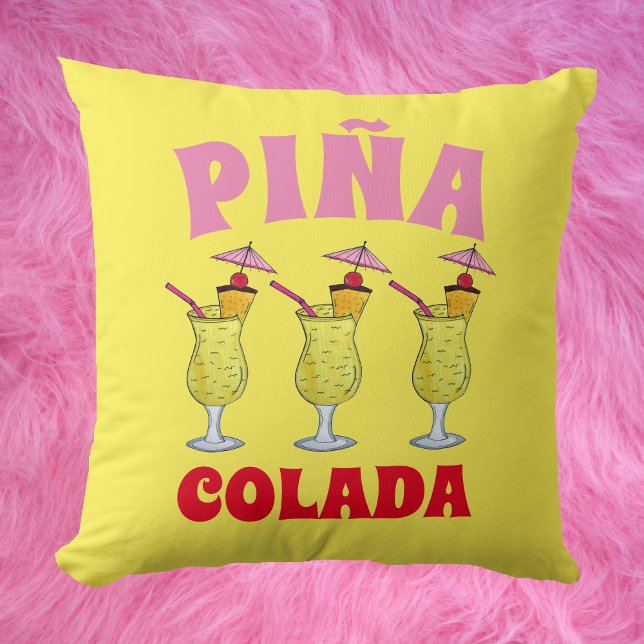 Pina Piña Colada Puerto Rico Ananas Cocktail Kissen (Piña Colada Pillow)