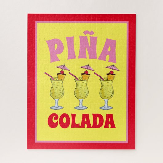 Pina Piña Colada Puerto Rico Ananas Cocktail Puzzle (Vertikal)