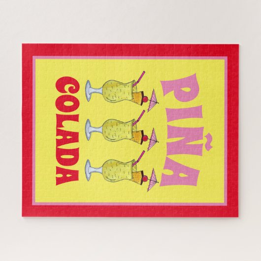 Pina Piña Colada Puerto Rico Ananas Cocktail Puzzle (Horizontal)
