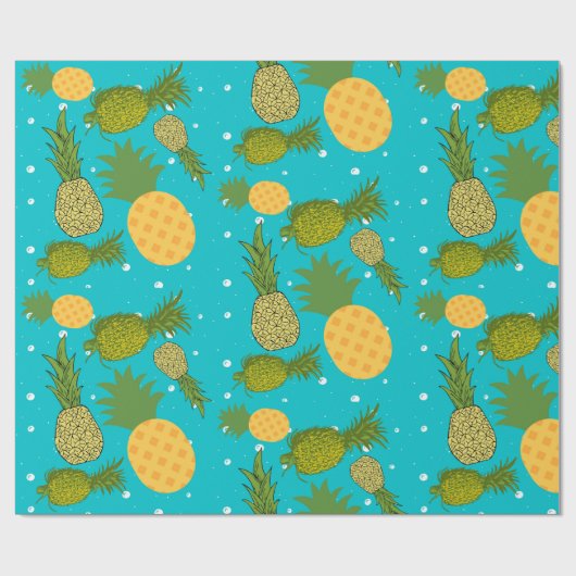 Piña, Pinapel Geschenkpapier (Flach)