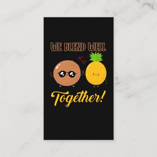 Pinacoloda Cocktail Ananas Coconut Hawaii Visitenkarte (Vorderseite)