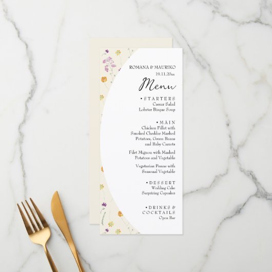 Pinacoteca Artistische Pinacoteca Paradies Menükarte (Vorderseite/Rückseite Beispiel)