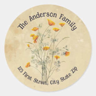 Pinacoteca comunale Casa Rusca Wildblumen Runder Aufkleber