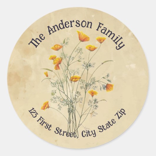 Pinacoteca comunale Casa Rusca Wildblumen Runder Aufkleber (Vorderseite)