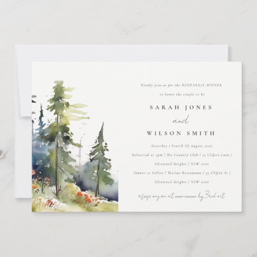 Pinacoteca comunale Landschaft Probe Abendessen Einladung (Vorderseite)