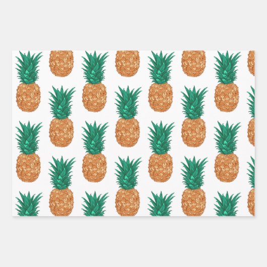 Pinäpfel Geschenkpapier Set (Vorderseite)