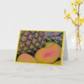Pinapples und Mangos Karte (Gelbe Blume)