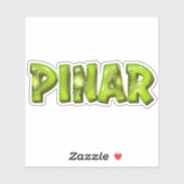 Pinar Name Kiwi Design Aufkleber Sticker (Blatt)