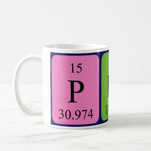 Pinar Namen-Tasse periodischer Tabelle Kaffeetasse (Links)