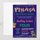 Pinata Birthday Bash Einladung (Vorne/Hinten)