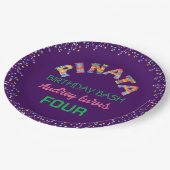 Pinata Birthday Bash Pappteller (Schrägansicht)