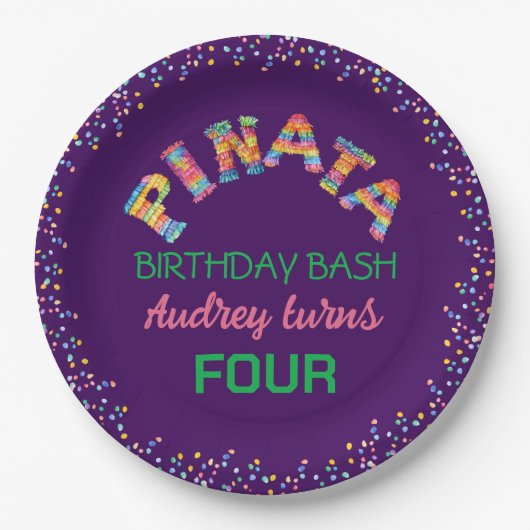 Pinata Birthday Bash Pappteller (Vorderseite)
