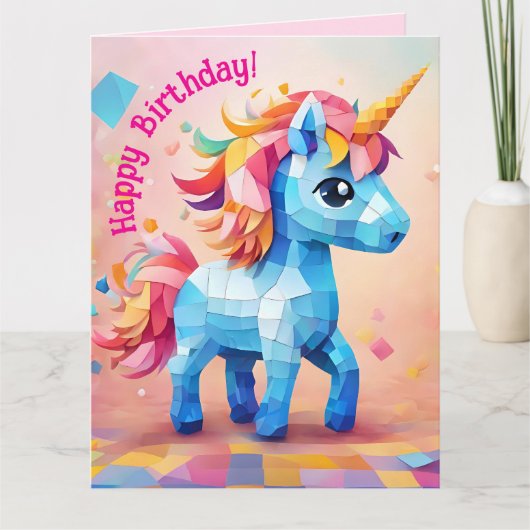 Pinata Birthday Karte (Vorderseite)