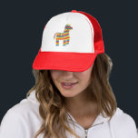 Piñata bunter fiesta Funny Trucker Hat Truckerkappe<br><div class="desc">Holen Sie sich die Fiesta in diesem lustigen LKW-Hut mit handgemalten Piñata gestartet. Aquarellkunst für Sie! Karo meinen Shop für weitere Designs!</div>