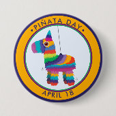Pinata Day, Cartoon donkey piñata Button (Vorderseite)