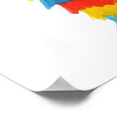 Piñata Donkey HOLA Watercolor Art Poster (Ecke)