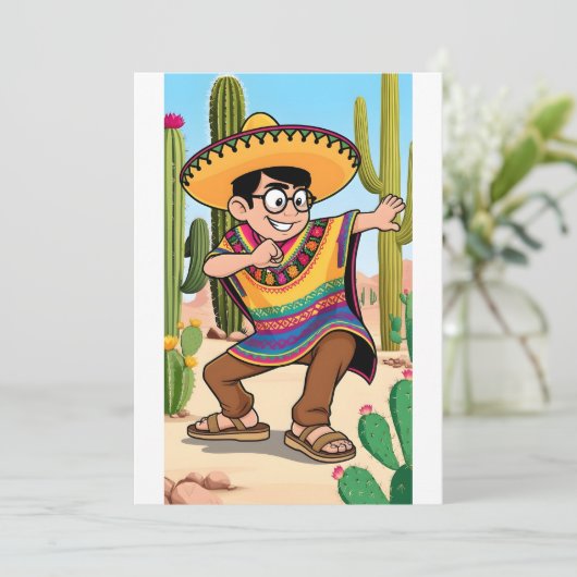 Pinata Fun Fiesta Card Einladung (Stehend Vorderseite)