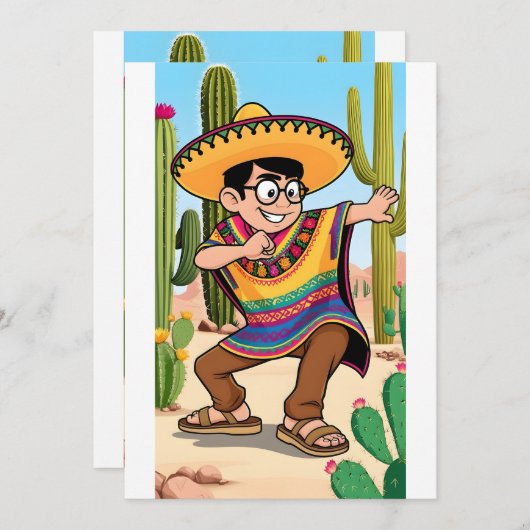 Pinata Fun Fiesta Card Einladung (Vorne/Hinten)