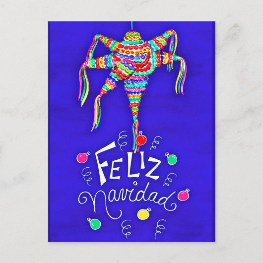 Piñata Mexicanisches Weihnachtspostcard Postkarte (Vorderseite)