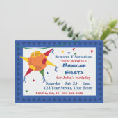Pinata Mexikanisches Fiesta-Party Einladung (Stehend Vorderseite)