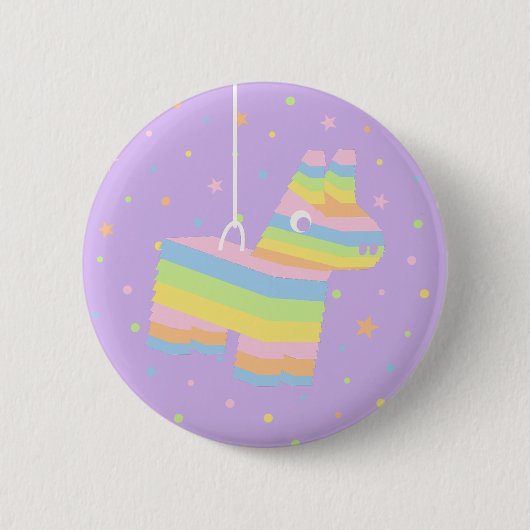 Pinata-Partygeschenk Lila Knopf Button (Vorderseite)