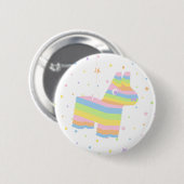 Pinata-Partygeschenk Weißer Knopf Button (Vorne & Hinten)