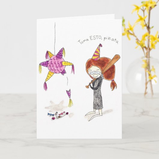 Pinata Tarjeta Karte (Gelbe Blume)