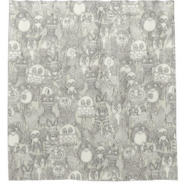 Pinatas-Elfenbein Duschvorhang