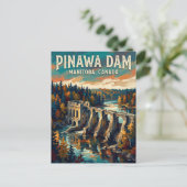Pinawa-Staudamm Kanada Postkarte (Stehend Vorderseite)