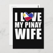 Pinay Ehefrau Philippinen Liebe Proud Husband Postkarte (Vorne/Hinten)