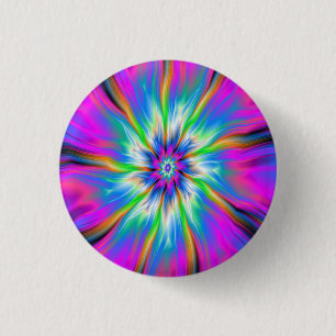 Pinback Button Explodieren Palette von Blau und Ro