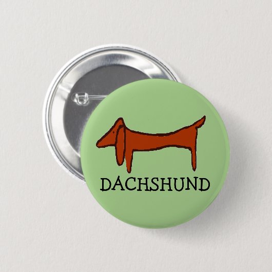 Pinback Button für Abstrakte Dackel (Vorne & Hinten)