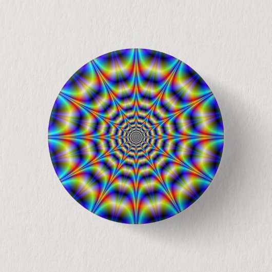 Pinback-Button für das psychedelische Rad Button (Vorderseite)