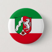Pinback-Button für die Flagge Nordrhein-Westfalen Button (Vorderseite)