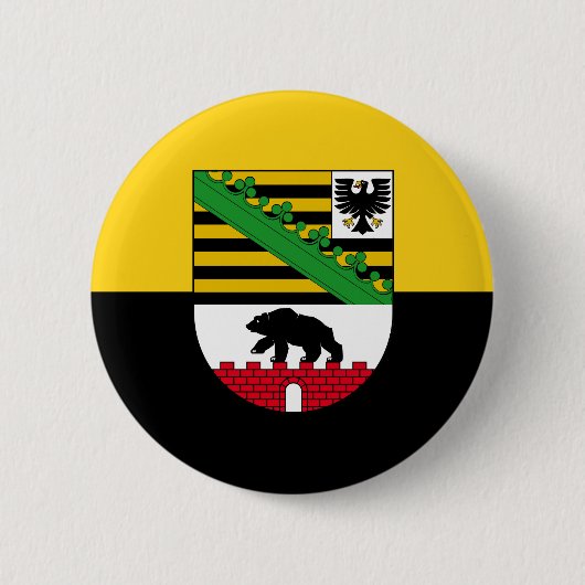 Pinback-Button für die Flagge Sachsens-Anhalts Button (Vorderseite)