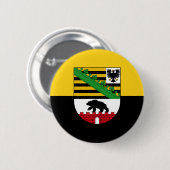 Pinback-Button für die Flagge Sachsens-Anhalts Button (Vorne & Hinten)