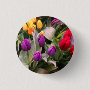 Pinback-Button (rot, gelb und Lila) Button