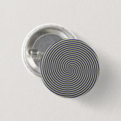 Pinback Button Swirl in grün blau und violett (Vorne & Hinten)