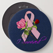 Pinback Button zum glücklichen Krebs-Jubiläum (Vorne & Hinten)