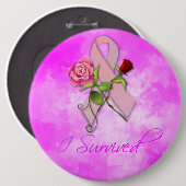 Pinback Button zum glücklichen Krebs-Jubiläum (Vorne & Hinten)