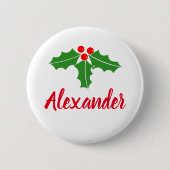 Pinback-Buttons für Weihnachtsfeiertage mit indivi Button (Vorderseite)