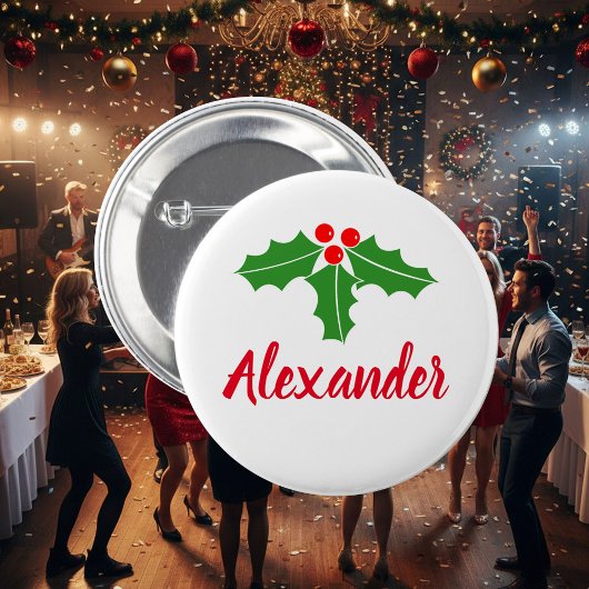 Pinback-Buttons für Weihnachtsfeiertage mit indivi Button