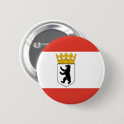 Pinback-Schaltfläche "Flag Berlin" Button (Vorne & Hinten)