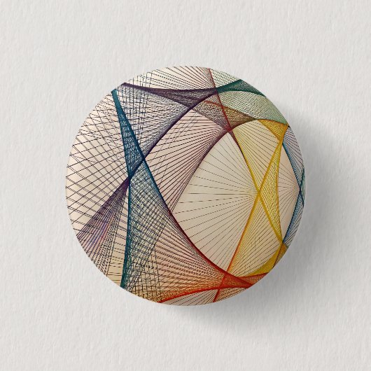 Pinback-Schaltfläche für geometrische Abstrakte Pi Button (Vorderseite)